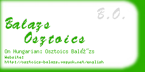 balazs osztoics business card